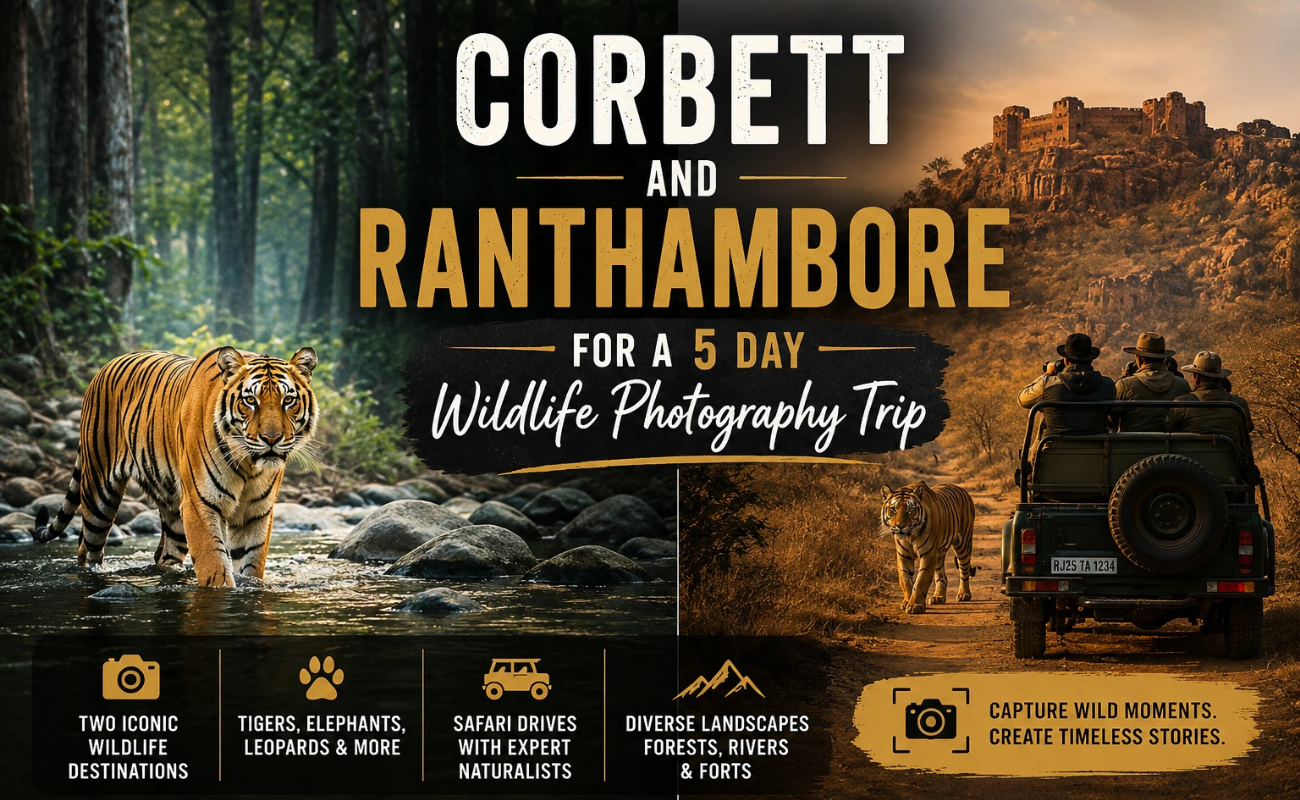 Compare Corbett and Ranthambore Image